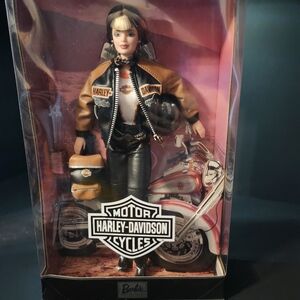 Harley-Davidson Barbie with Black and Brown Jacket